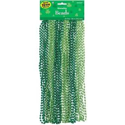 Amscan Green St. Patrick's Day Beaded Necklaces (24-Count, 2-Pack)