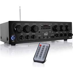 bluetooth home audio amplifier system upgraded 6 channel 750 watt wireless home audio sound power stereo receiver w/ usb, micro sd, headphone, 2
