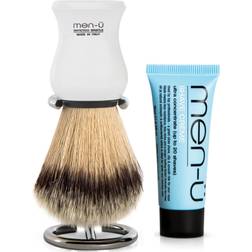 men-ü men-Ã¼ DB Premier Shave Brush with Chrome Stand White