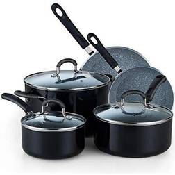Cook N Home 8pc aluminum Cookware Set with lid