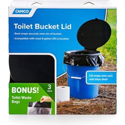 Camco Toilet Bucket Seat Lid Black