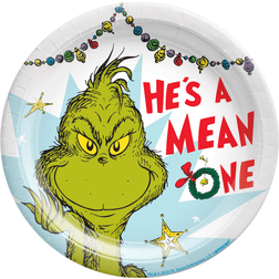 Amscan Disposable Plates The Grinch Christmas 8-pack