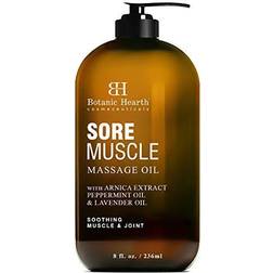 BOTANIC HEARTH Sore Muscle Massage Oil with Arnica Montana Extract and Essential Oils Warming and Relaxing Soothes Tired Sore Muscles and Joint Pain, 8 fl oz