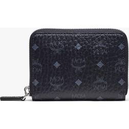 MCM M-Veritas Mini Coated-Canvas Wallet - Black