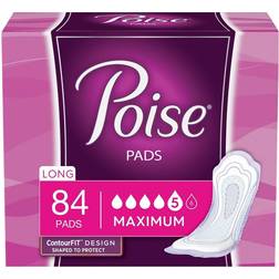 Poise Incontinence Pads for Women/Bladder Control Pads Maximum Absorbency 84ct