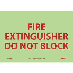NMC Fire Extinguisher Do Not Block, Sensitive Sign