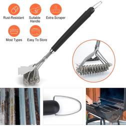 iMounTEK Barbecue Cleaning Tools Black/Stainless - BBQ Grill Cleaning Brush