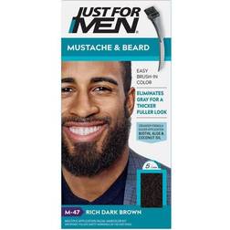 Just For Men Mustache and Beard Coloring Gray Hair M-47 Rich Dark Brown