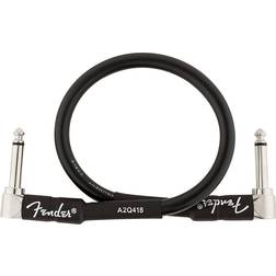 Fender Professional Series Angle To Angle Instrument Cable 1 Ft. Black