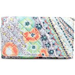 Vera Bradley Women s Recycled Cotton RFID Trifold Clutch Wallet Citrus Paisley