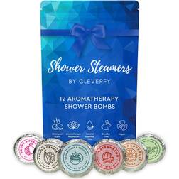 Cleverfy Shower Steamers Aromatherapy - Pack of 12 Shower Bombs with Essential Oils. Christmas