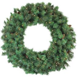 Northlight 48 Pre-Lit Royal Oregon Pine Artificial Christmas Wreath with Clear