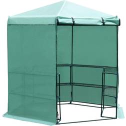 OutSunny Walk-in Greenhouse 3 Tier Shelf Warm House Garden Hot