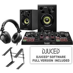 Hercules All-In-One Kit DJ Learning Kit On-Stage LPT5000 Laptop Computer Stand for Workstations