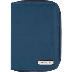 Travelon Rfid Blocking Passport Zip Wallet - Blue