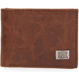 Eagles Wings Auburn Tigers Leather Billfold with Concho - Brown