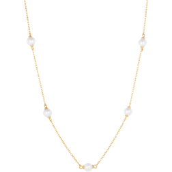 Sif Jakobs Padua Cinque Necklace - Gold/White
