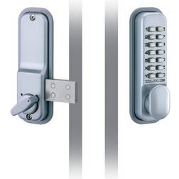 Aucune Deadlock With Surface Mounted Deadbolt Silver