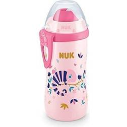 Nuk Flexi Cup Drinking Bottle with Soft Straw Chameleon Effect 300 ml 12 Months Leak-Proof BPA Chameleon (Pink)