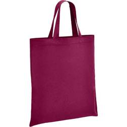 (One Size, Burgundy) Brand Lab Cotton Short Handle Shopper Bag
