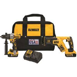 Dewalt 20V MAX* XR Cordless Drill Combo Kit, Brushless, 5.0-Ah, 2-Tool (DCK294P2)