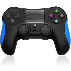 Wireless PS4 Controller High-Performance Remote Joystick Game Console Controller Compatible with PS4/PS3, PC, Android, iOS Console Dual Vibration, LED Lights, Built-in Speaker, 6-Axis Sensor