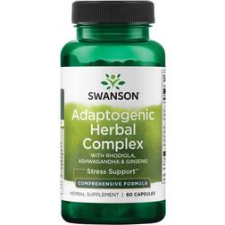 Swanson Adaptogenic Herbal Complex with Rhodiola, Ashwagandha & Ginseng 60