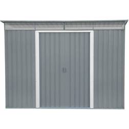 Duramax Pent Roof Metal Lean to Shed with Skylight Light Gray (Building Area )