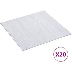 vidaXL 20x Self-adhesive Flooring Planks PVC White Carpet Tile Laminate Floor