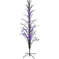 Northlight 4 Pre-Lit Black Cascade Twig Tree Purple