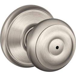 Schlage Georgian Satin Nickel Privacy Bed/Bath Door Knob with Lock