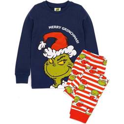 Kid's The Grinch Fitted Christmas Pyjama Set- Blue/Green/White/Red