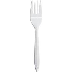 Style Setter Mediumweight Plastic Forks, White, 1000/Carton