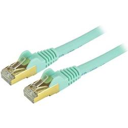 25 ft CAT6a Ethernet Cable - 10GbE Aqua UL/TIA Certified