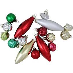 Northlight 16-Piece Set of Traditional Finial Ball Onion Shaped Christmas