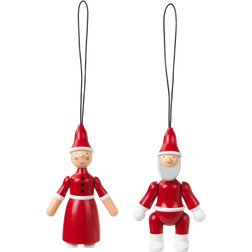 Kay Bojesen Santa Claus And Santa Claus Weihnachtsbaumschmuck 10cm 2Stk.