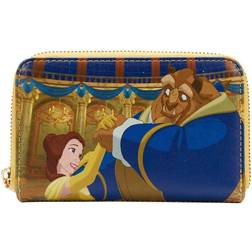 Loungefly Beauty and the Beast Fireplace Scene Zip Around Wallet - Gold
