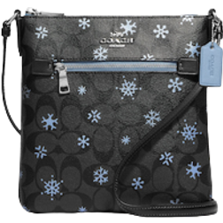 Coach Mini Rowan File Bag In Signature Canvas With Snowflake Print