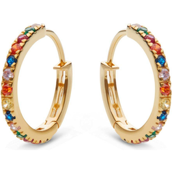 Maanesten Nubia Color Big Earrings - Gold/Multicolour