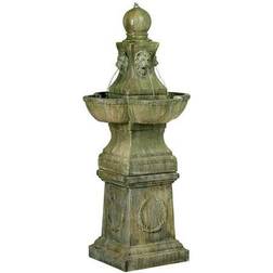 John Timberland Tuscan Outdoor Floor Water Fountain Lion • Price