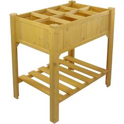 Northlight 3Ft Wooden Raised Garden Bed Planter Box