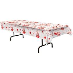 Beistle Bloody Handprints Table Cover Halloween Decoration