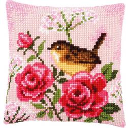 Vervaco Stamped Cross Stitch Cushion Kit 16"X16"-Bird