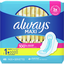 Always Maxi Pads Regular Super Absorbency Unscented w/ Wings - 1