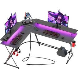 Seven Warrior L Shaped Gaming Desk - Black