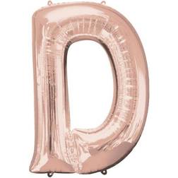 Anagram 89756 37 in. Letter D Rose Gold Balloon