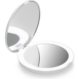 Fancii Lumi 5" Black Compact Mirror with LED Lights