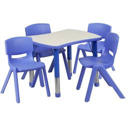 Flash Furniture 21x26 Blue Activity Table Set