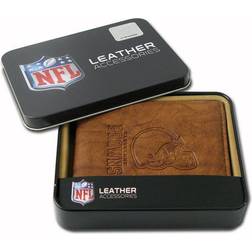 NFL Football Fan Shop Officially Licensed Embossed Leather Billfold - Browns