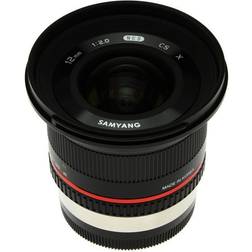 Samyang 12mm F2.0 NCS CS Ultra Wide Angle Lens for Fujifilm X Cameras, Black